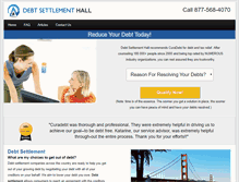 Tablet Screenshot of debtsettlementhall.com